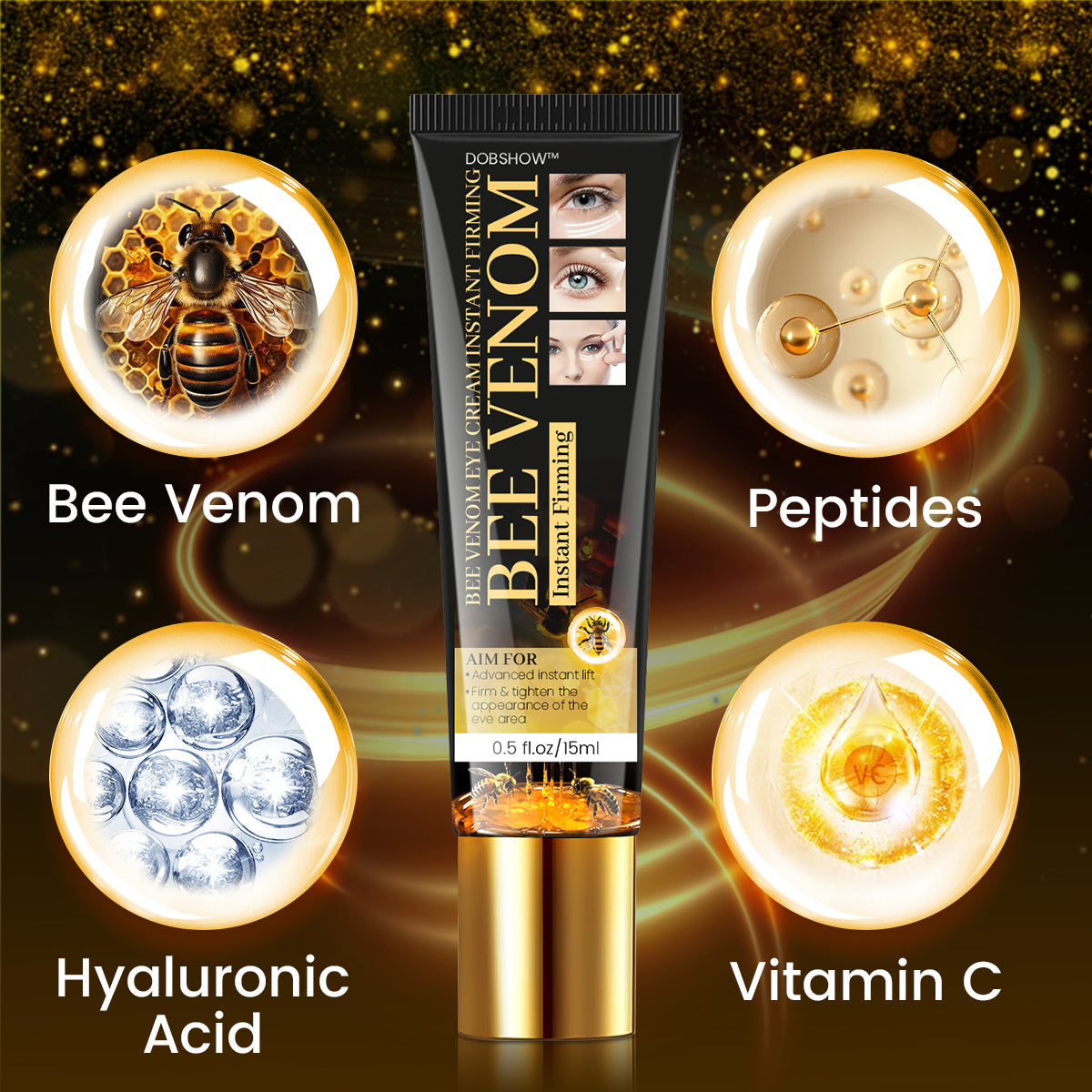 🐝 Dobshow™Bee Venom Eye Cream Instant Firming: buy one get one free 🎁⚡