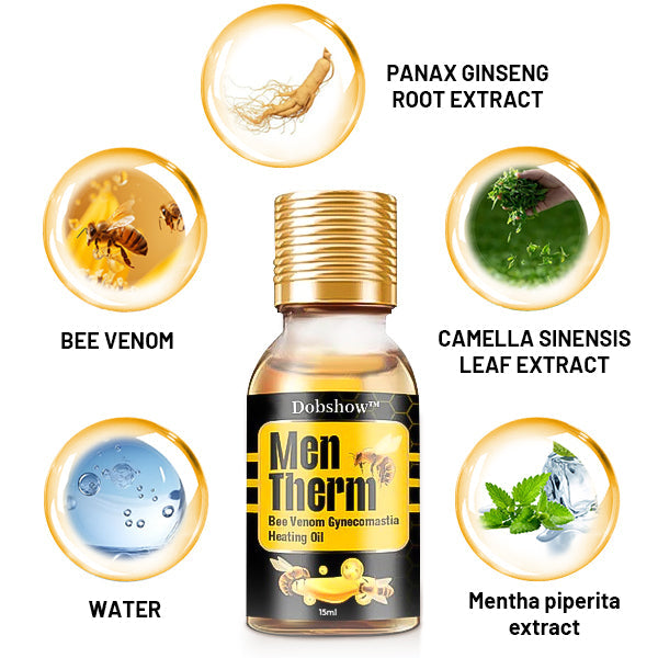 🐝🐝🐝 Dobshow™ MenTherm Bee Venom Gynecomastia Heating Oil🌿Safe and Effective|Doctor-Recommended🔥🔥🔥