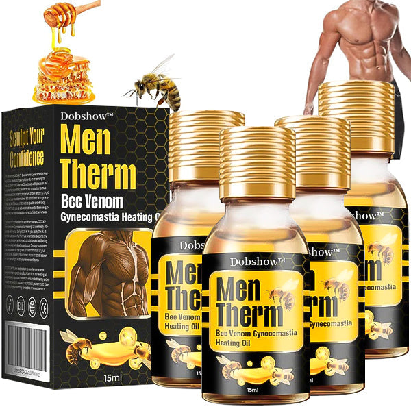 🐝🐝🐝 Dobshow™ MenTherm Bee Venom Gynecomastia Heating Oil🌿Safe and Effective|Doctor-Recommended🔥🔥🔥