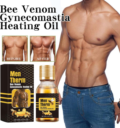 🐝🐝🐝 Dobshow™ MenTherm Bee Venom Gynecomastia Heating Oil🌿Safe and Effective|Doctor-Recommended🔥🔥🔥
