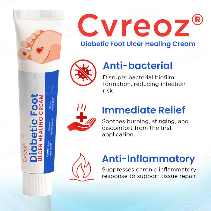 `Cvreoz® Diabetic Foot Ulcer Healing Cream