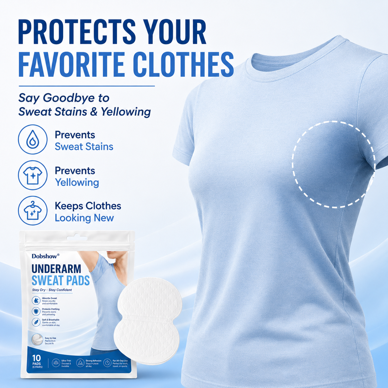 `Dobshow® Underarm Sweat Pads