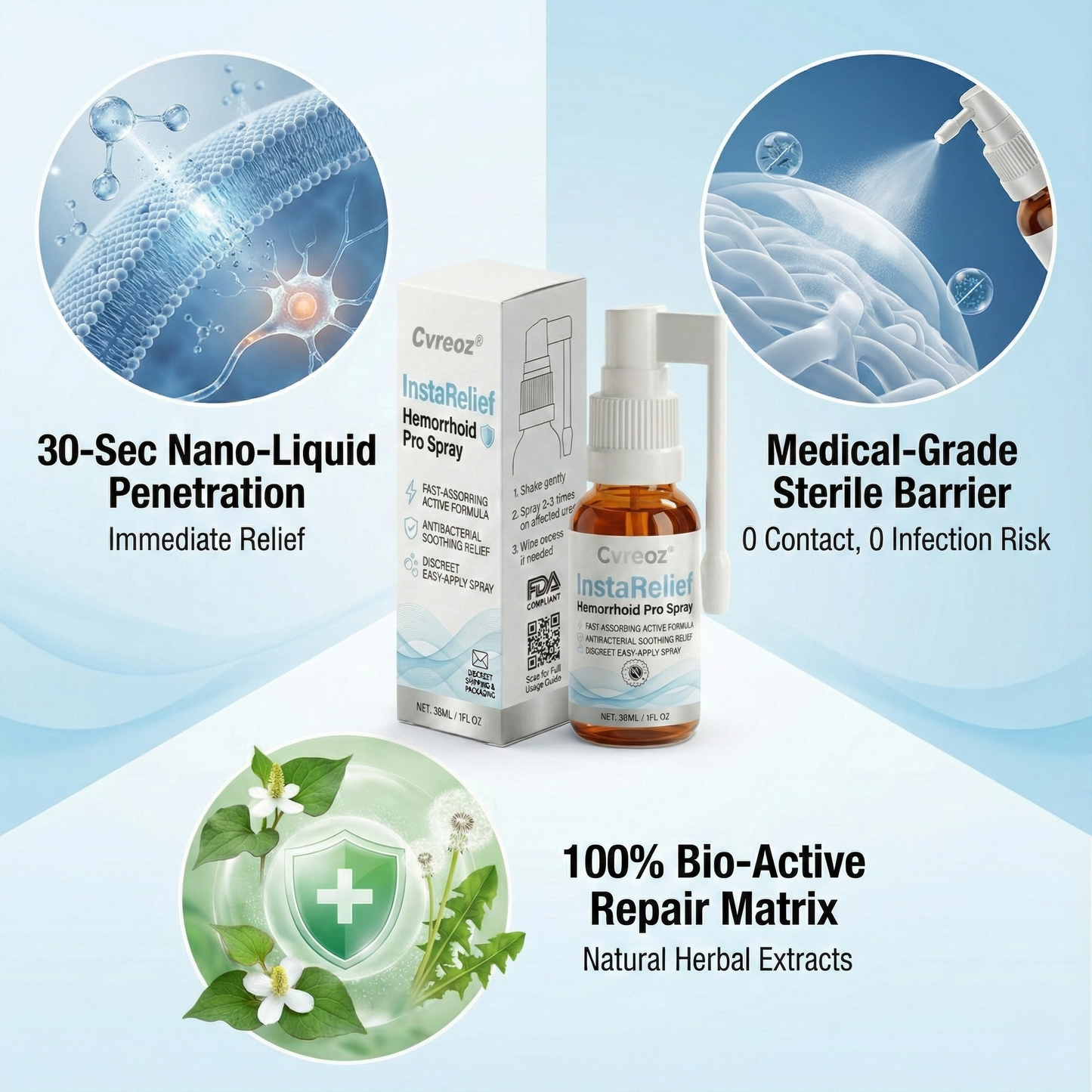 🎁𝘾𝙝𝙧𝙞𝙨𝙩𝙢𝙖𝙨 𝙎𝙖𝙡𝙚 | Cvreoz® InstaRelief Hemorrhoid  Pro Spray