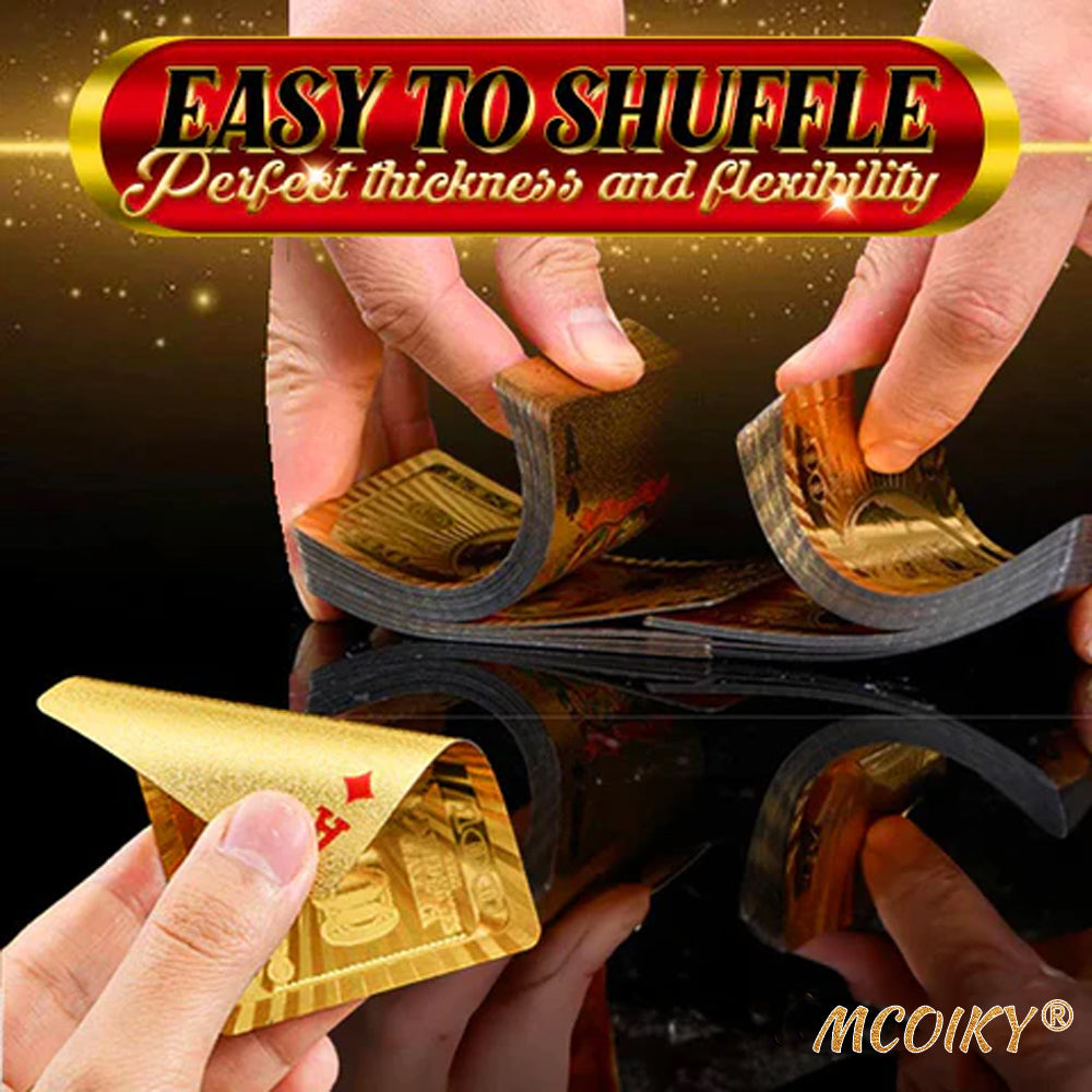 `MCOIKY® Gold Foil Deluxe Poker Card