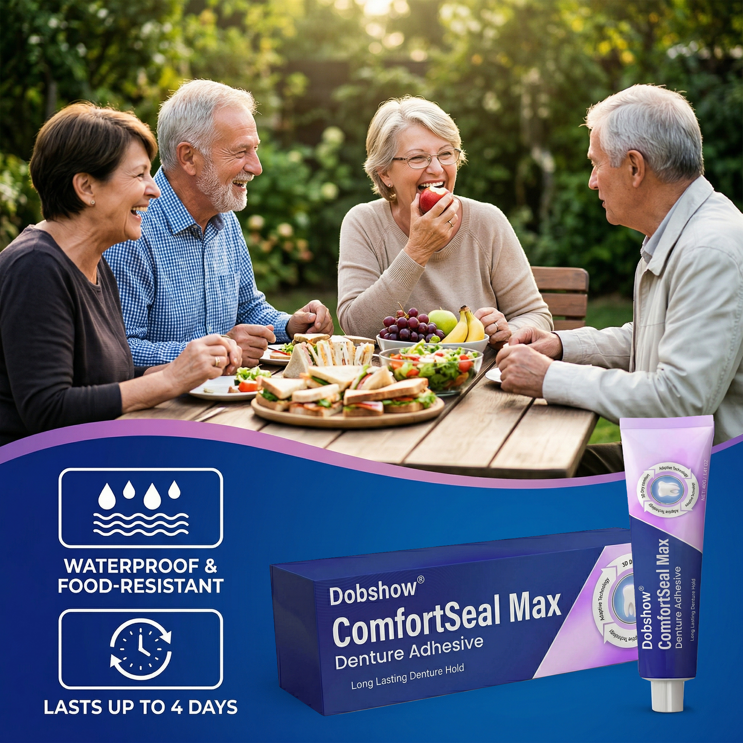 `Dobshow® ComfortSeal Max Denture Adhesive