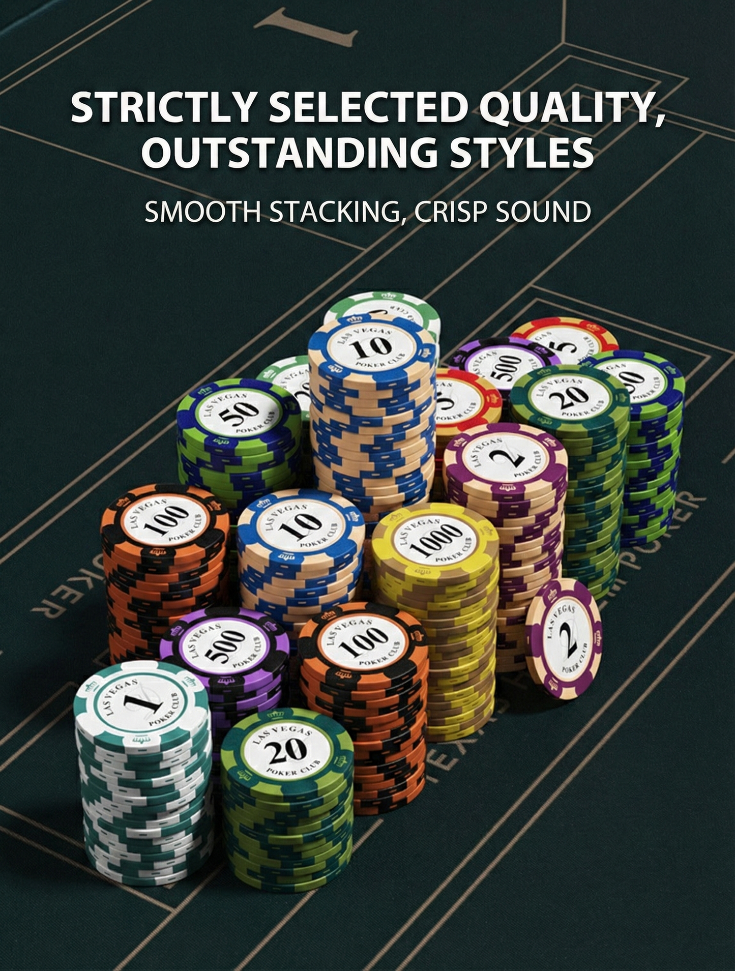 `MCOIKY® Royal Elite Clay Poker Chips