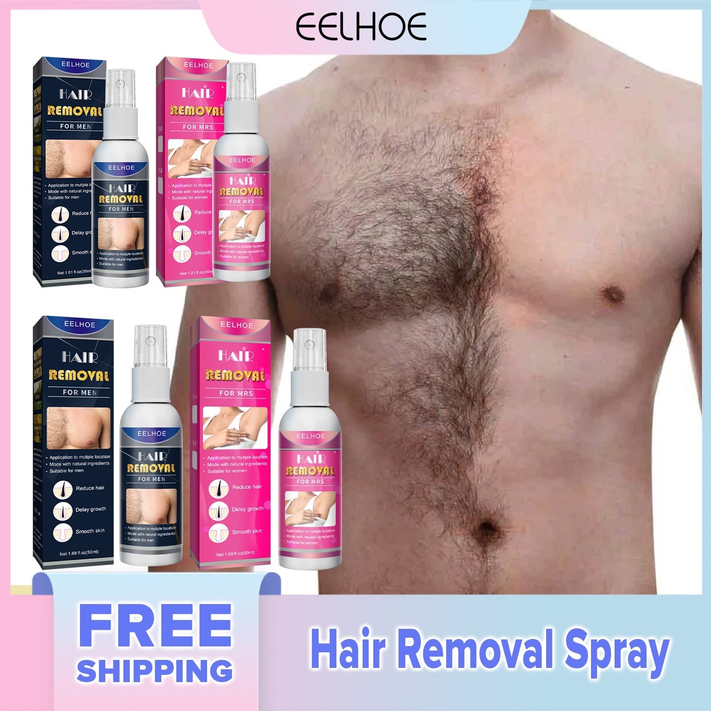 Nurbini™ Hair Removal Spray for Men and Women
