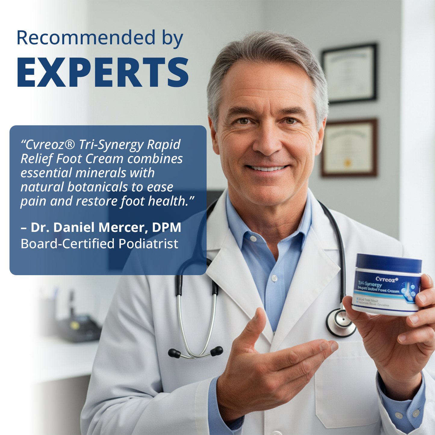 `Cvreoz® Tri-Synergy Rapid Relief Foot Cream
