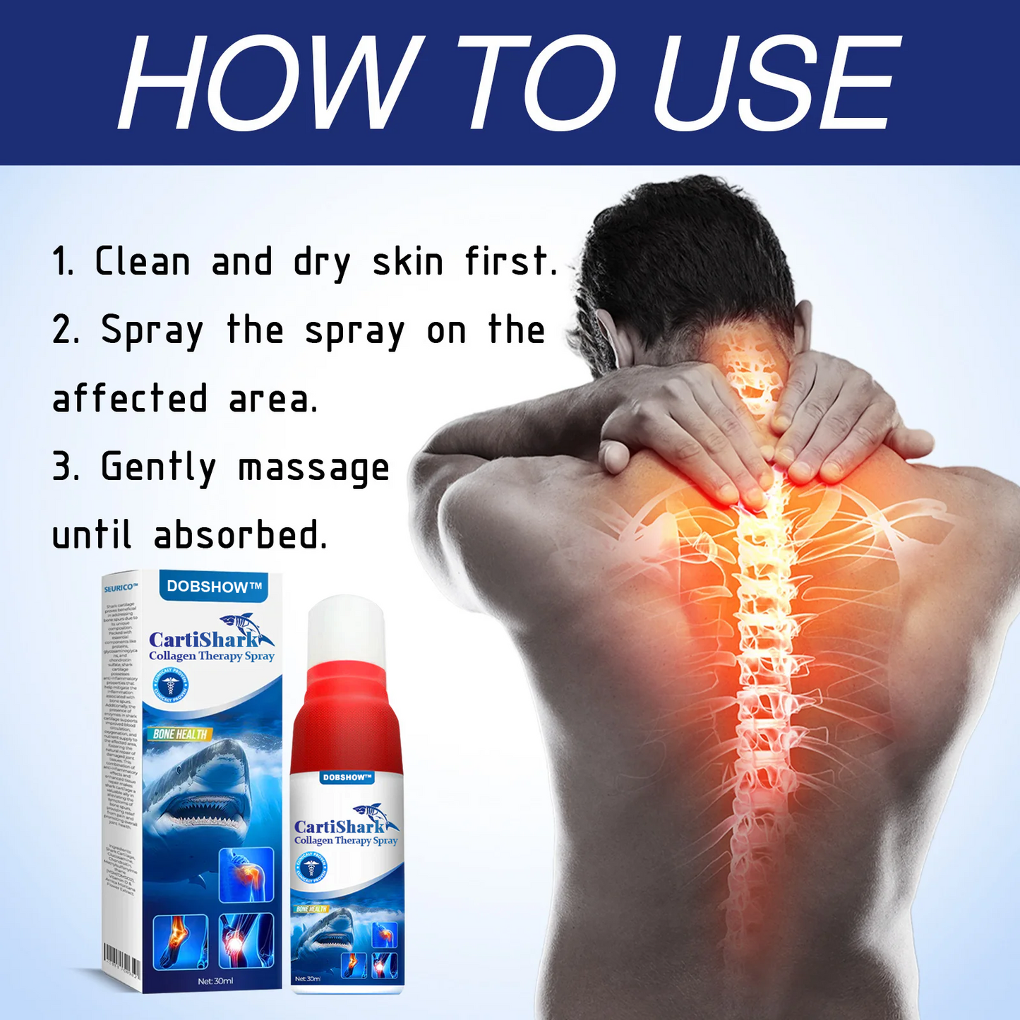 Dobshow™ 🦈CartiShark Collagen Therapy Spray - Joint Health Formula💪