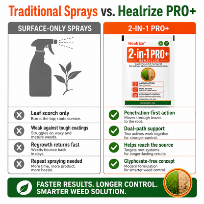 🎉Special limited-time discount🎉Healrize® Advanced 2-in-1 Pro+ Herbicide-Upgraded Formula for 6-Hour Rapid Kill, Root Eradication & Destroys Glyphosate-Resistant Weeds🔥Best Seller🔥