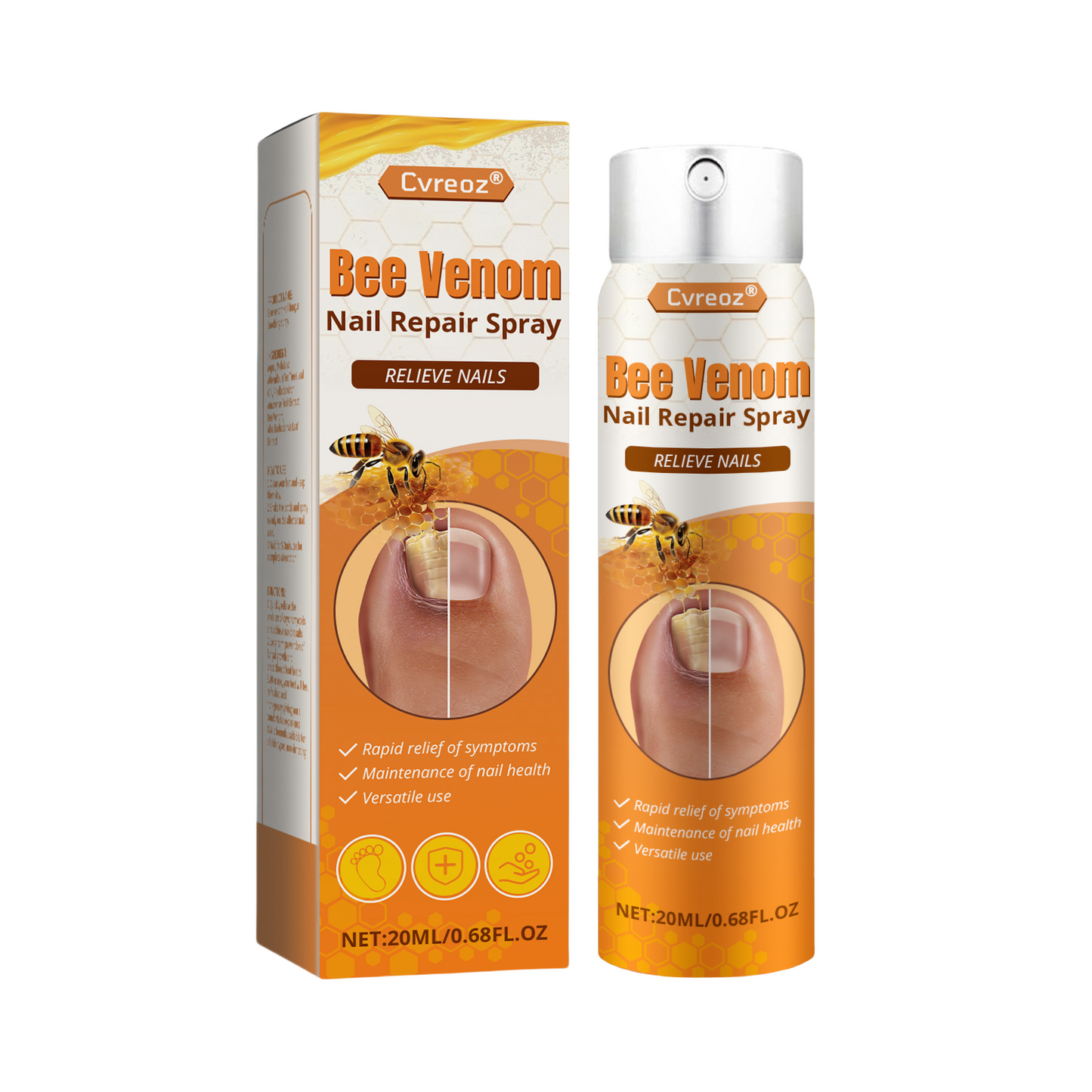 Cvreoz® Bee Venom Nail Repair Spray – Clinically Inspired Relief for Fungal & Damaged Nails🌺