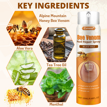 Cvreoz® Bee Venom Nail Repair Spray – Clinically Inspired Relief for Fungal & Damaged Nails🌺