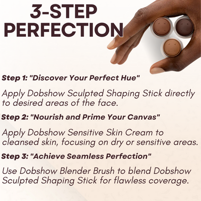 🐝Dobshow Sculpted Shaping Stick & Sensitive Skin Cream & Blender Brush🎀